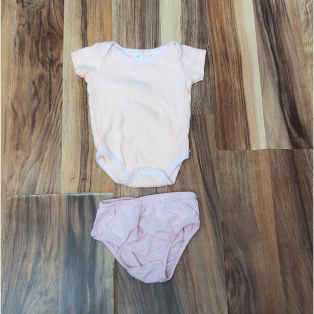 Peach Kids Bodysuit Set